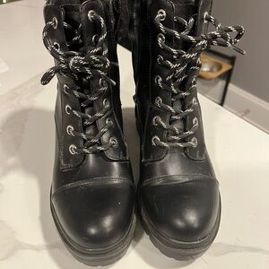 Nine West Black Combat Boots